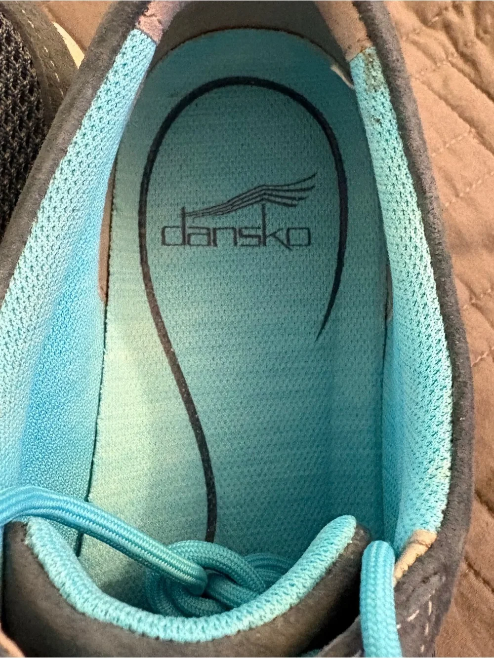 Dansko HELEN Sneakers Womens EU 39 US 8.5- 9 Blue Suede Walking Shoes